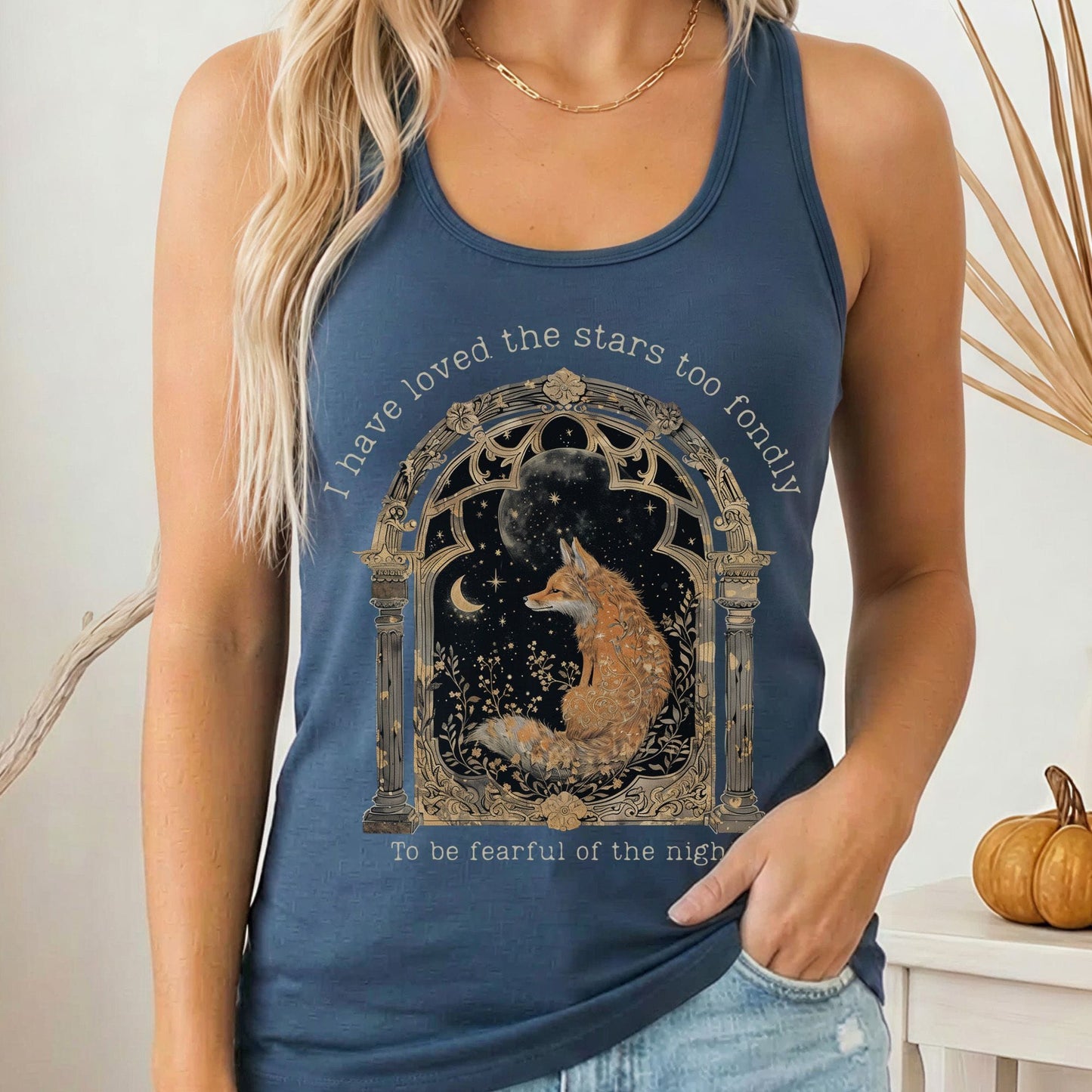 Tank Top Solid Indigo / XS I Have Loved the Stars Too Fondly Women's Lightweight Racerback Tank Top The Mystic Eden