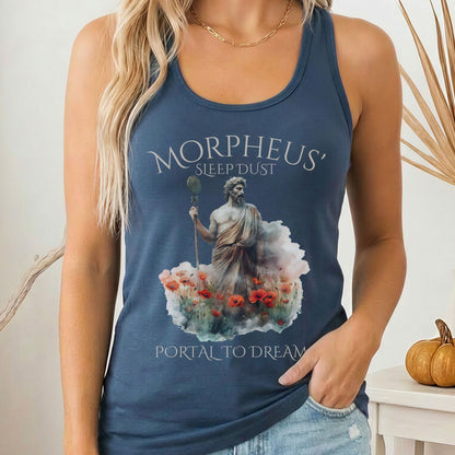 Tank Top Solid Indigo / XS Morpheus' Sleep Dust Portal to Dreams Mythology Women's Racerback Tank Top The Mystic Eden