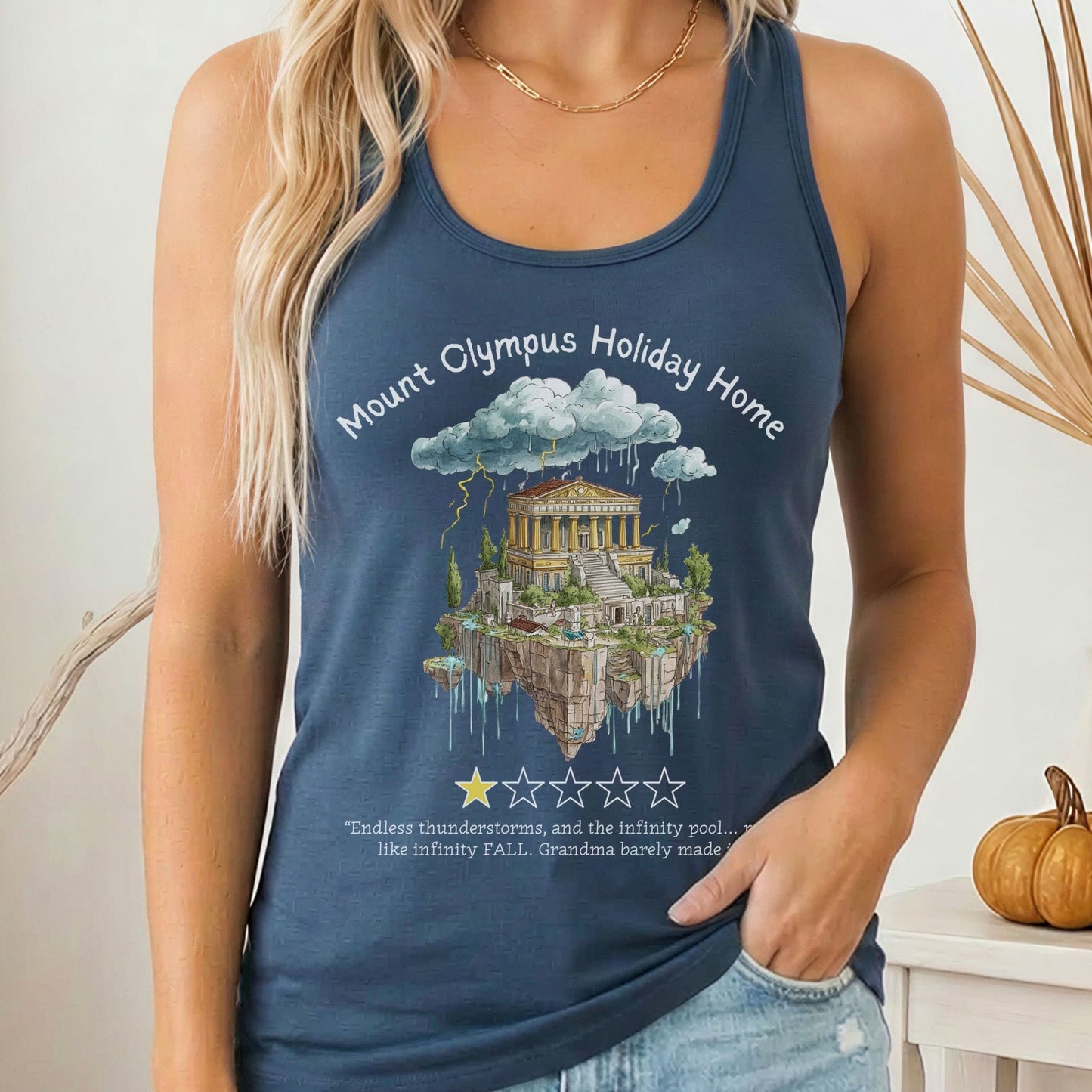 Tank Top Solid Indigo / XS Mount Olympus Holiday Home Women's Racerback Tank Top The Mystic Eden