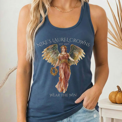 Tank Top Solid Indigo / XS Nike's Laurel Crowns Women's Racerback Tank Top The Mystic Eden