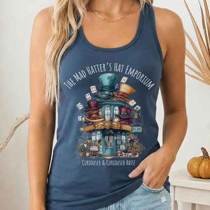 Tank Top Solid Indigo / XS The Mad Hatter's Hat Emporium Women's Racerback Tank Top The Mystic Eden