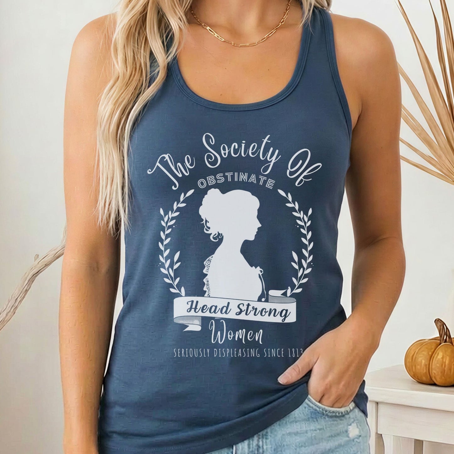 Tank Top Solid Indigo / XS The Society of Obstinate Head Strong Women Women's Racerback Tank Top The Mystic Eden