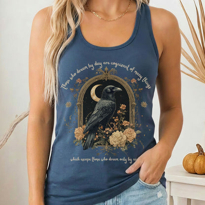 Tank Top Solid Indigo / XS Those Who Dream By Day Poe Women's Racerback Tank Top The Mystic Eden