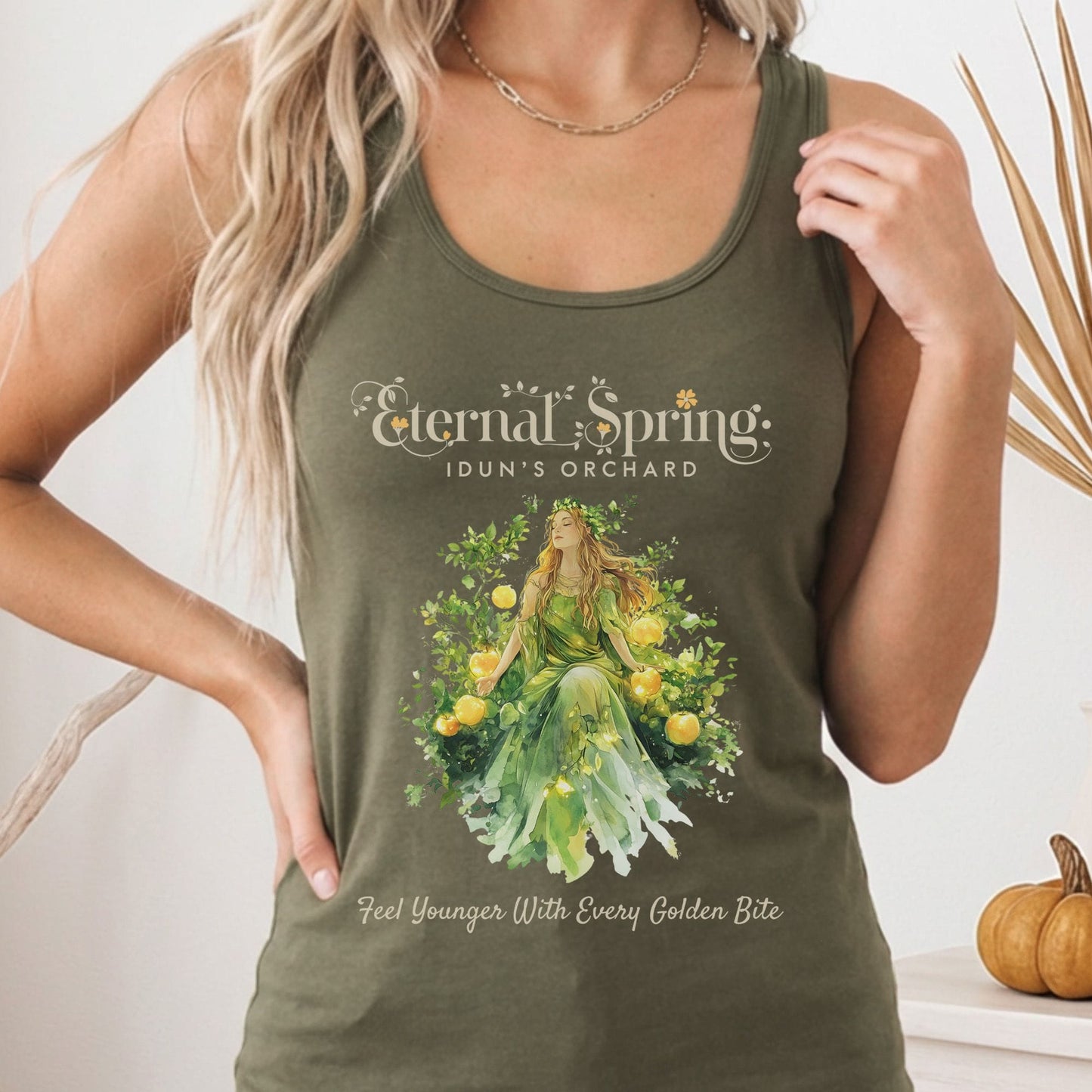 Tank Top Solid Military Green / XS Design 165 Tank Top The Mystic Eden