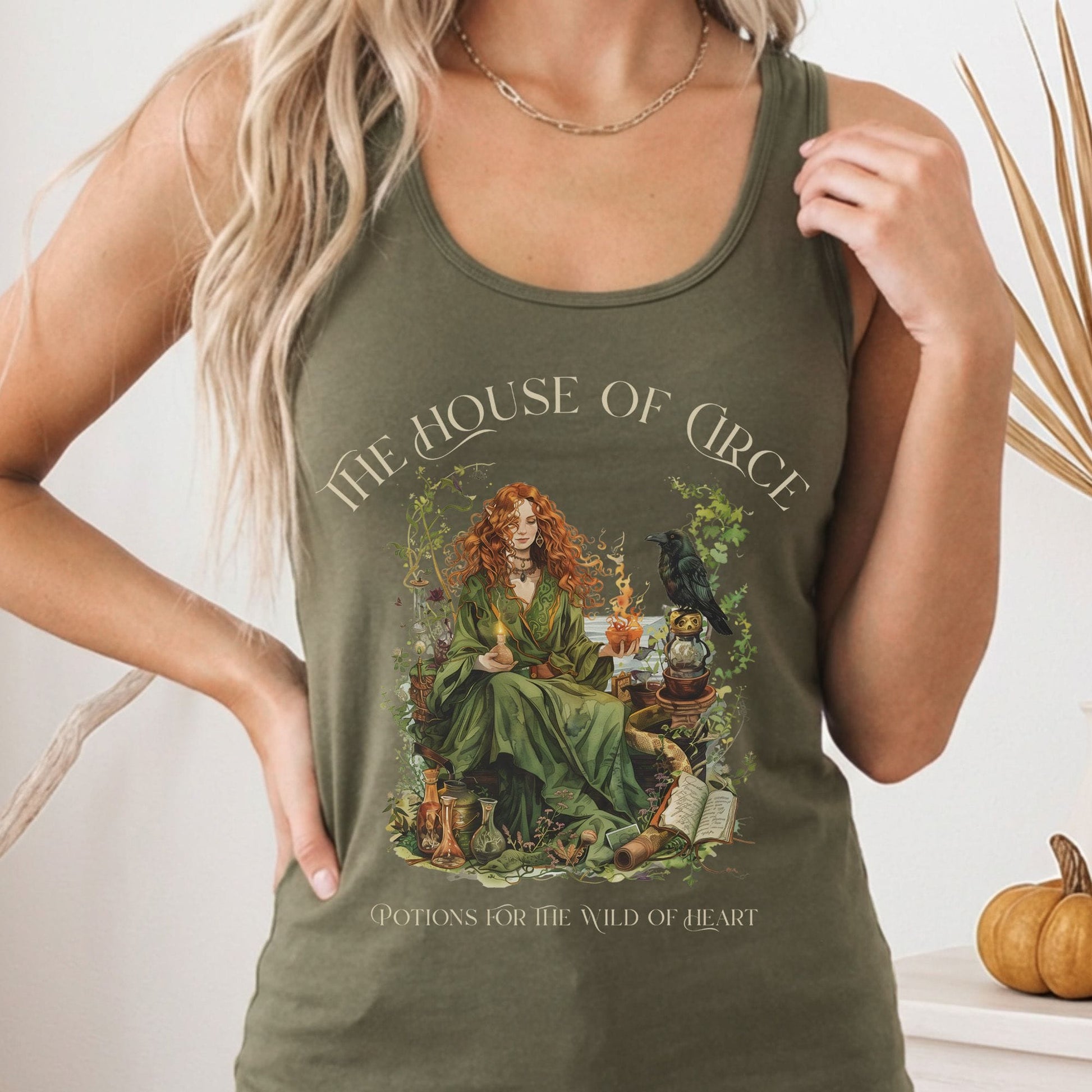 Tank Top Solid Military Green / XS Design 214 Tank Top The Mystic Eden