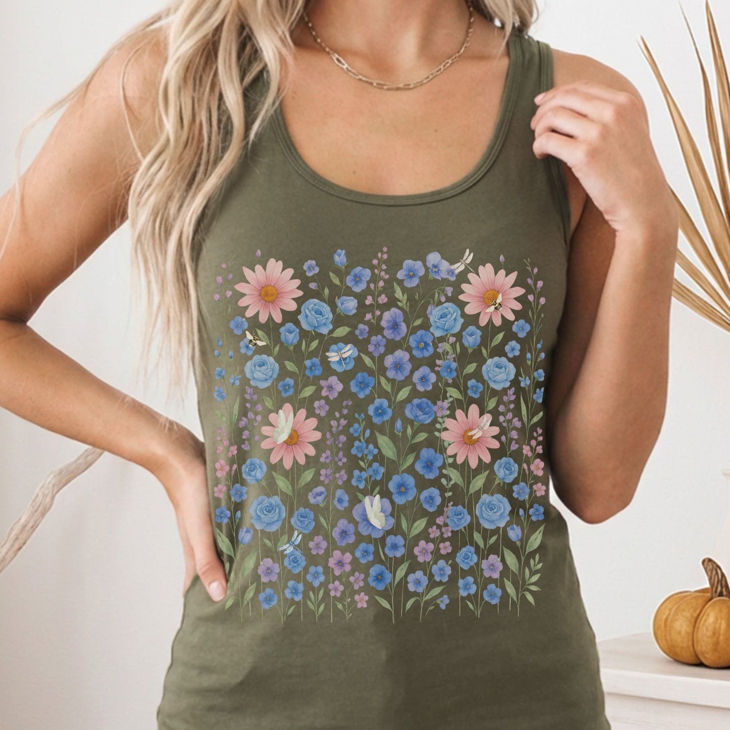 Tank Top Solid Military Green / XS Design 228 Tank Top The Mystic Eden