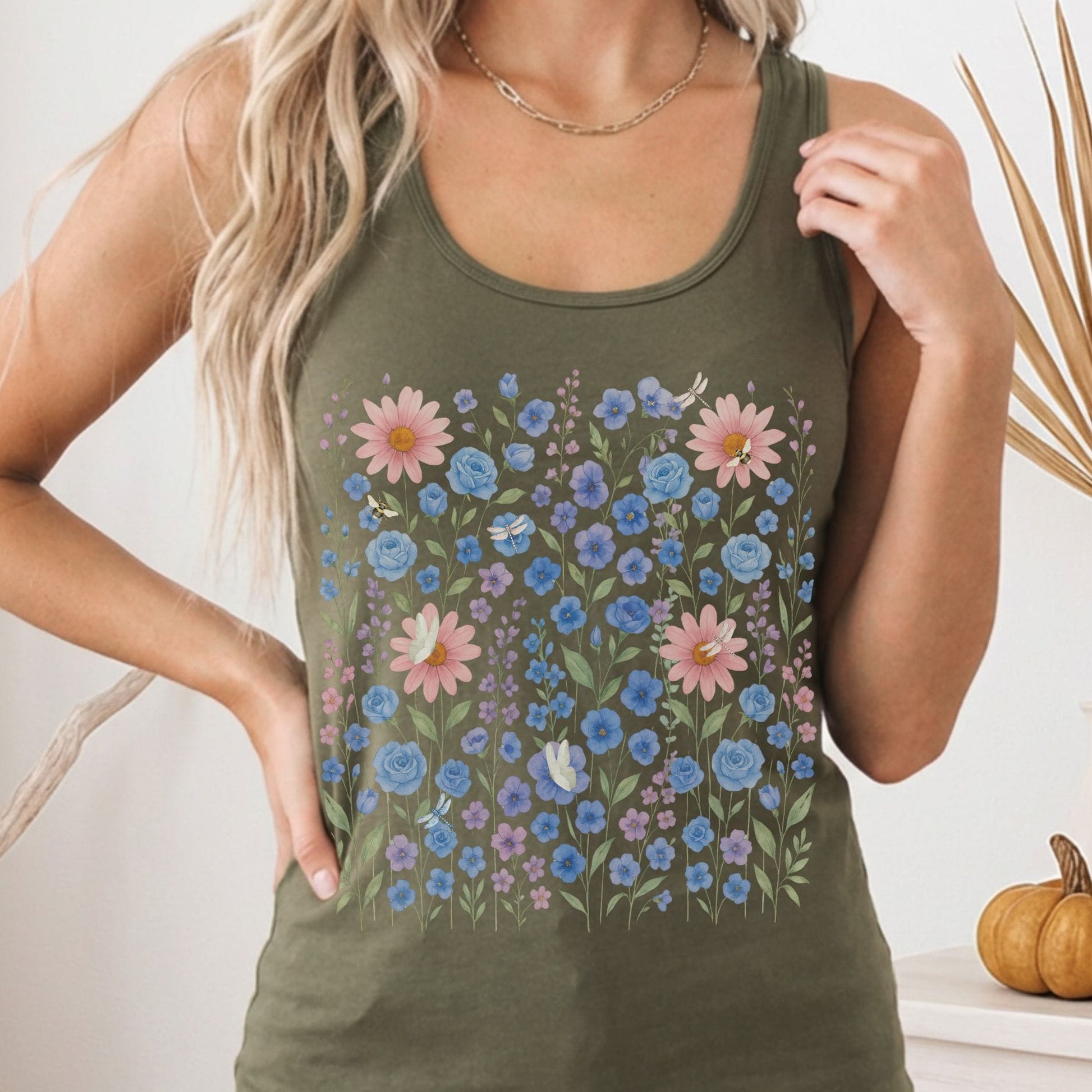 Tank Top Solid Military Green / XS Design 228 Tank Top The Mystic Eden