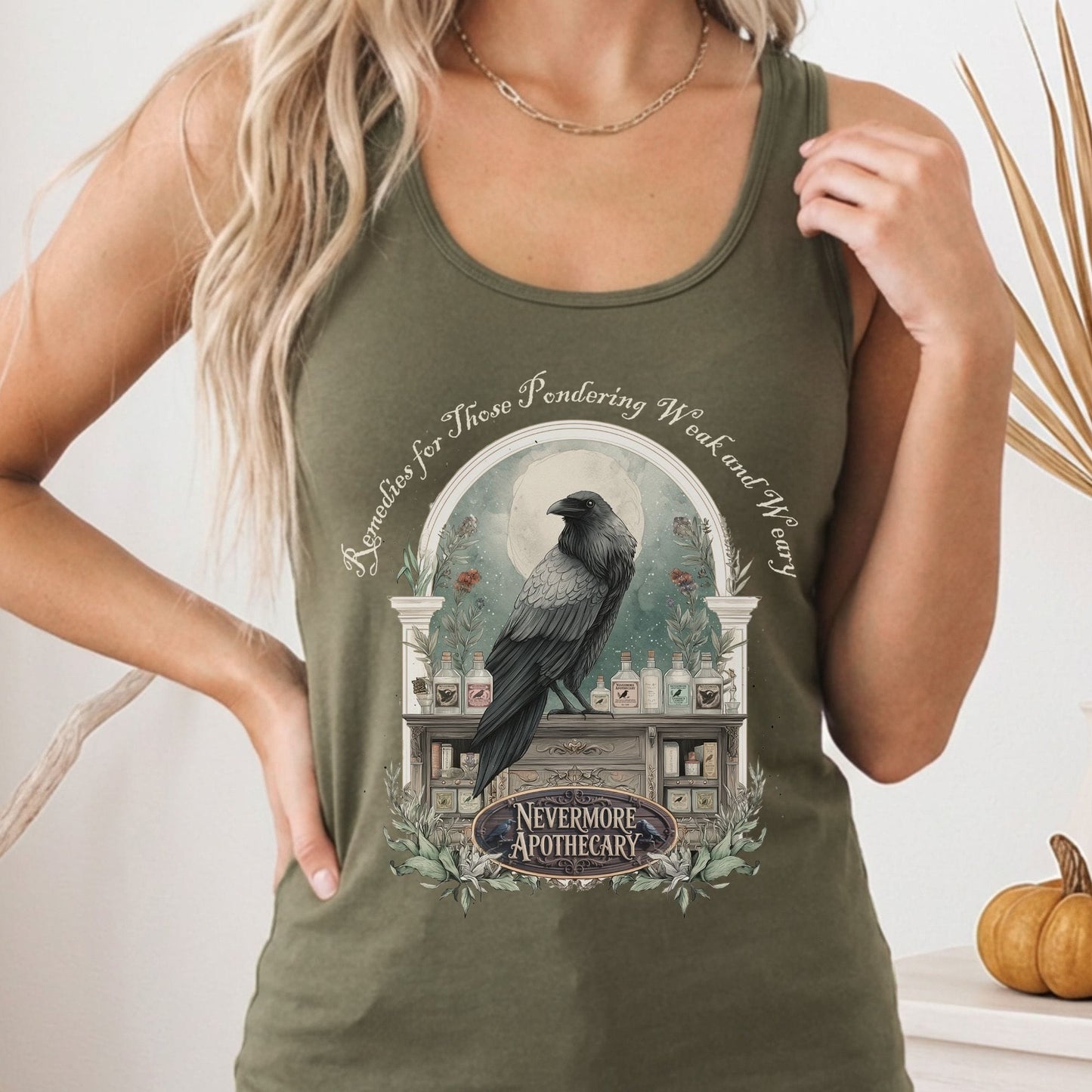 Tank Top Solid Military Green / XS Design 238 Tank Top The Mystic Eden