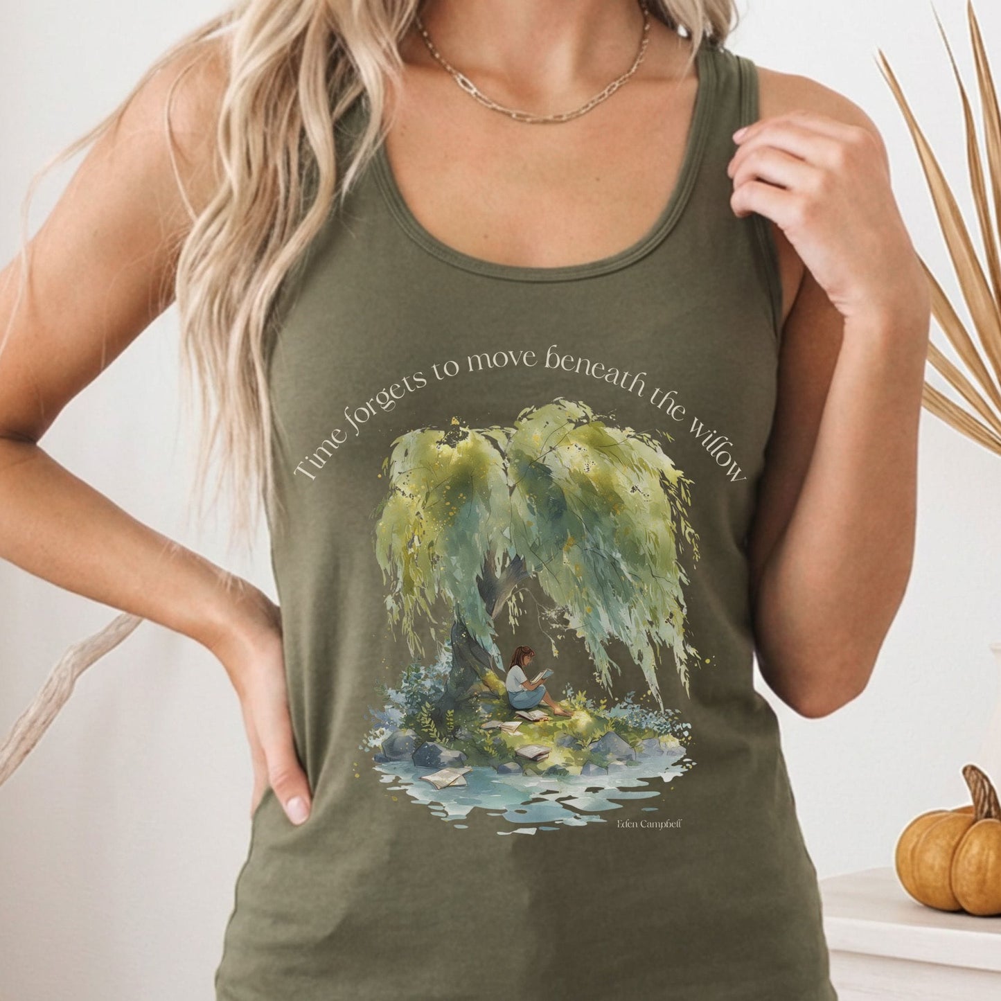 Tank Top Solid Military Green / XS Design 244 Tank Top The Mystic Eden