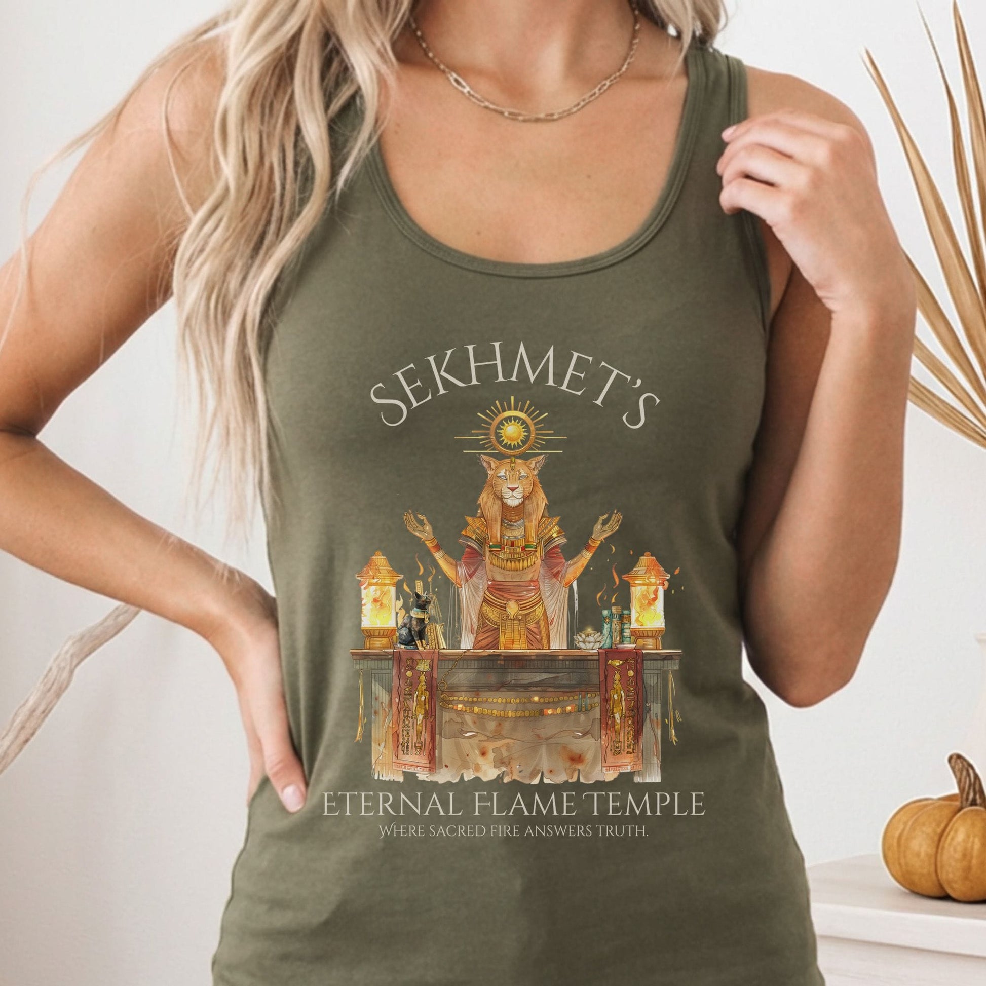 Tank Top Solid Military Green / XS Design 264 Tank Top The Mystic Eden