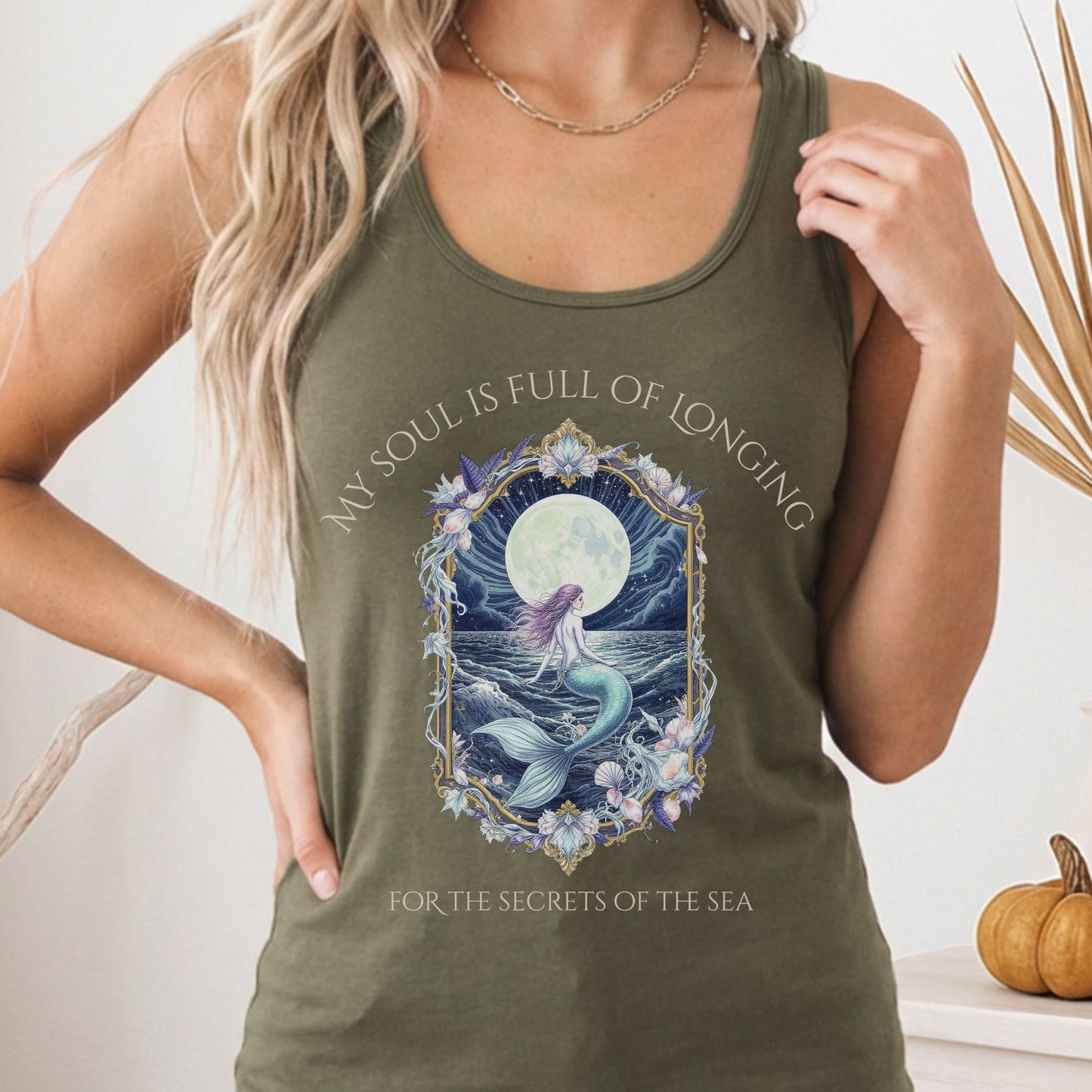 Tank Top Solid Military Green / XS Design 269 Tank Top The Mystic Eden