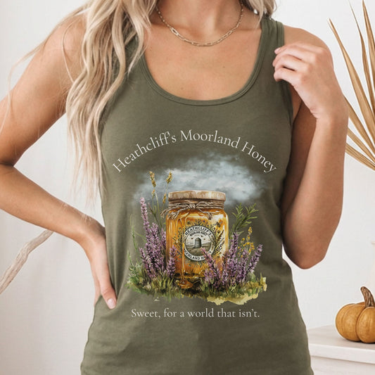 Tank Top Solid Military Green / XS Heathcliff's Moorland Honey Women's Racerback Tank Top The Mystic Eden