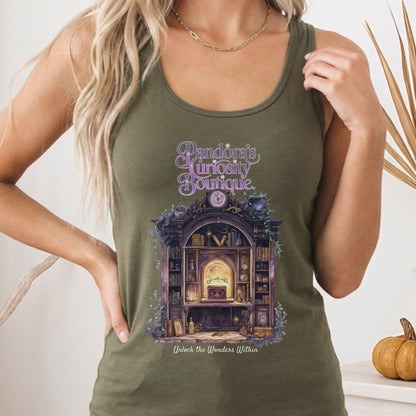 Tank Top Solid Military Green / XS Pandora's Curiosity Boutique Women's Racerback Tank Top The Mystic Eden