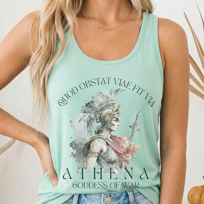 Tank Top Solid Mint / XS Athena Greek Mythology Women's Racerback Tank Top The Mystic Eden