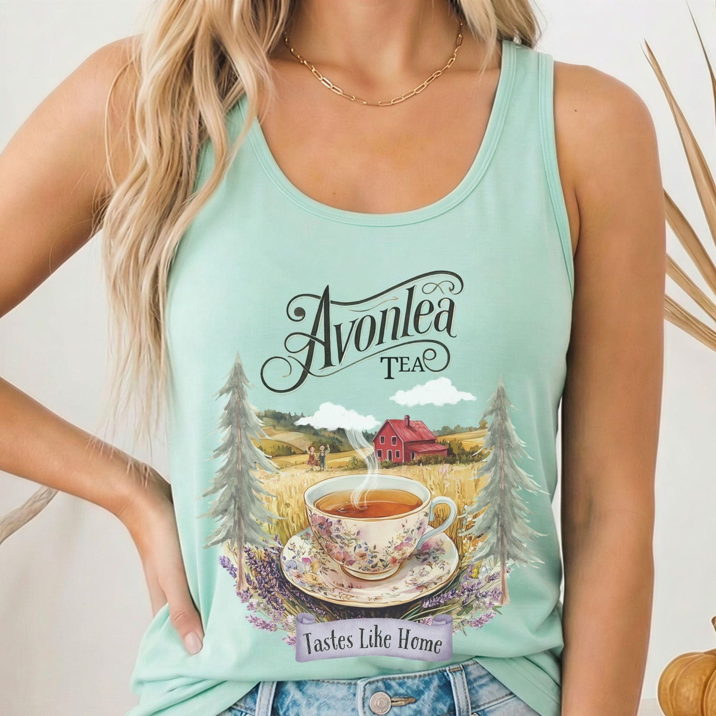Tank Top Solid Mint / XS Avonlea Tee Anne of Green Gables Women's Racerback Tank Top The Mystic Eden