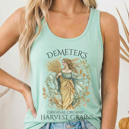 Tank Top Solid Mint / XS Demeter's Original Organic Harvest Grains Women's Racerback Tank Top The Mystic Eden