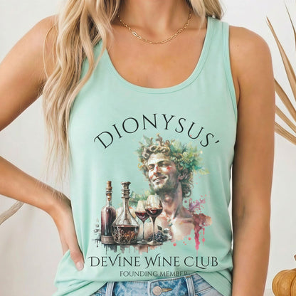 Tank Top Solid Mint / XS Dionysus' Divine Wine Club God of Wine Women's Lightweight Tank Top The Mystic Eden