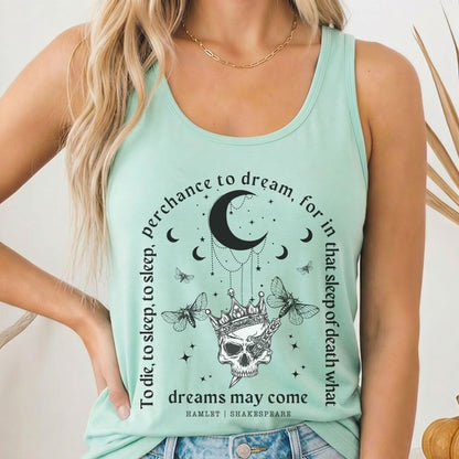 Tank Top Solid Mint / XS Hamlet Shakespeare Women's Racerback Tank Top The Mystic Eden