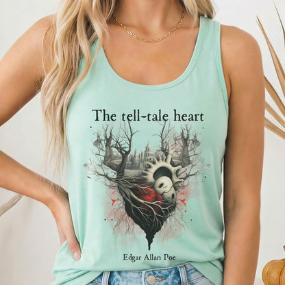 Tank Top Solid Mint / XS The Tell Tale Heart Poe Women's Racerback Tank Top The Mystic Eden