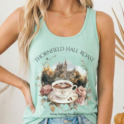 Tank Top Solid Mint / XS Thornfield Hall Roast Jane Eyre Women's Racerback Tank Top The Mystic Eden