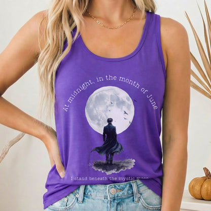 Tank Top Solid Purple Rush / XS At midnight in June Mystic Moon Scene Women's Lightweight Tank Top The Mystic Eden