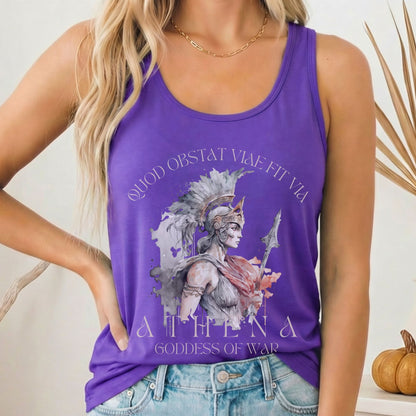 Tank Top Solid Purple Rush / XS Athena Greek Mythology Women's Racerback Tank Top The Mystic Eden