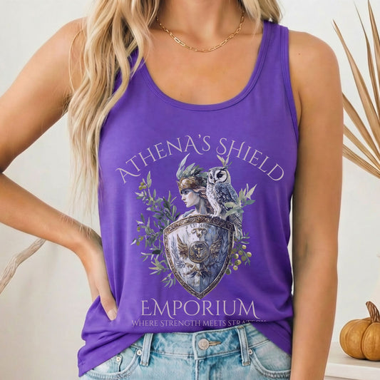 Tank Top Solid Purple Rush / XS Athena's Shield Emporium Women's Racerback Tank Top The Mystic Eden