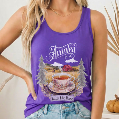 Tank Top Solid Purple Rush / XS Avonlea Tee Anne of Green Gables Women's Racerback Tank Top The Mystic Eden