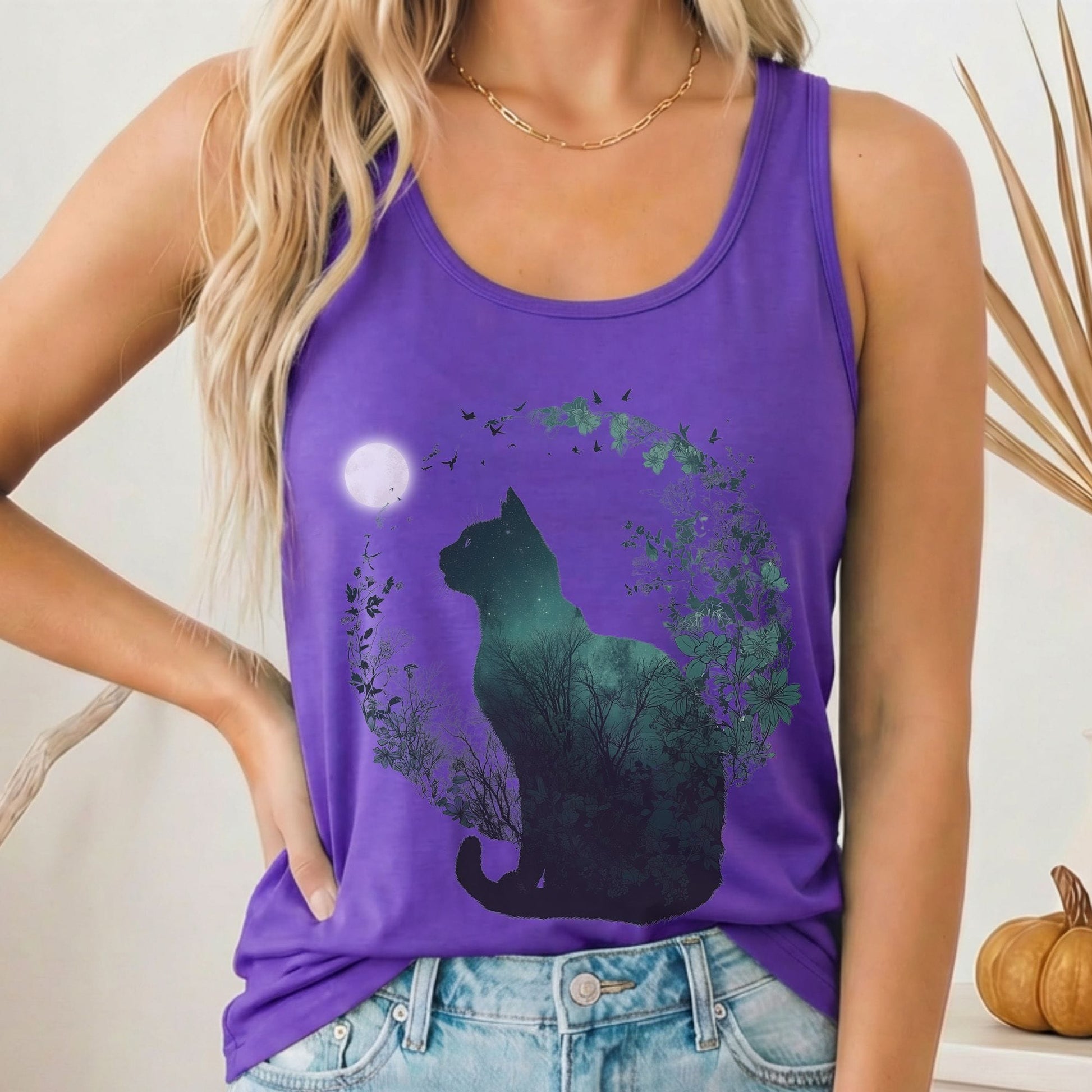 Tank Top Solid Purple Rush / XS Design 208 Tank Top The Mystic Eden