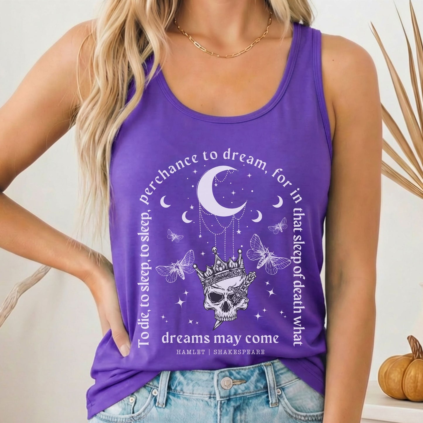 Tank Top Solid Purple Rush / XS Hamlet Shakespeare Women's Racerback Tank Top The Mystic Eden