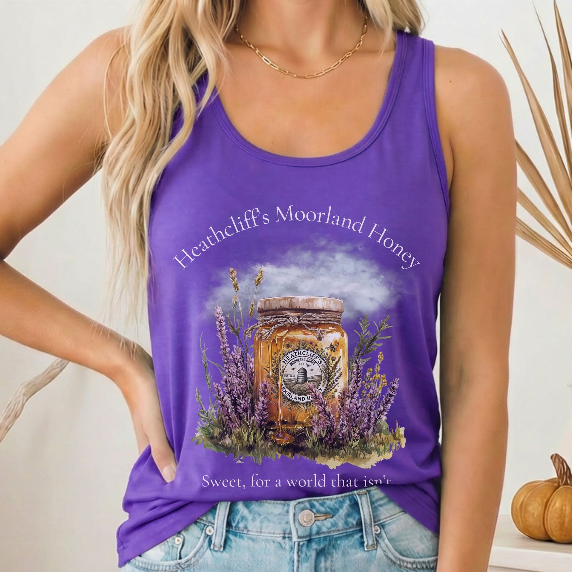 Tank Top Solid Purple Rush / XS Heathcliff's Moorland Honey Women's Racerback Tank Top The Mystic Eden