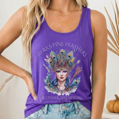 Tank Top Solid Purple Rush / XS Hera's Fine Feathers & Other Splendors Women's Racerback Tank Top The Mystic Eden