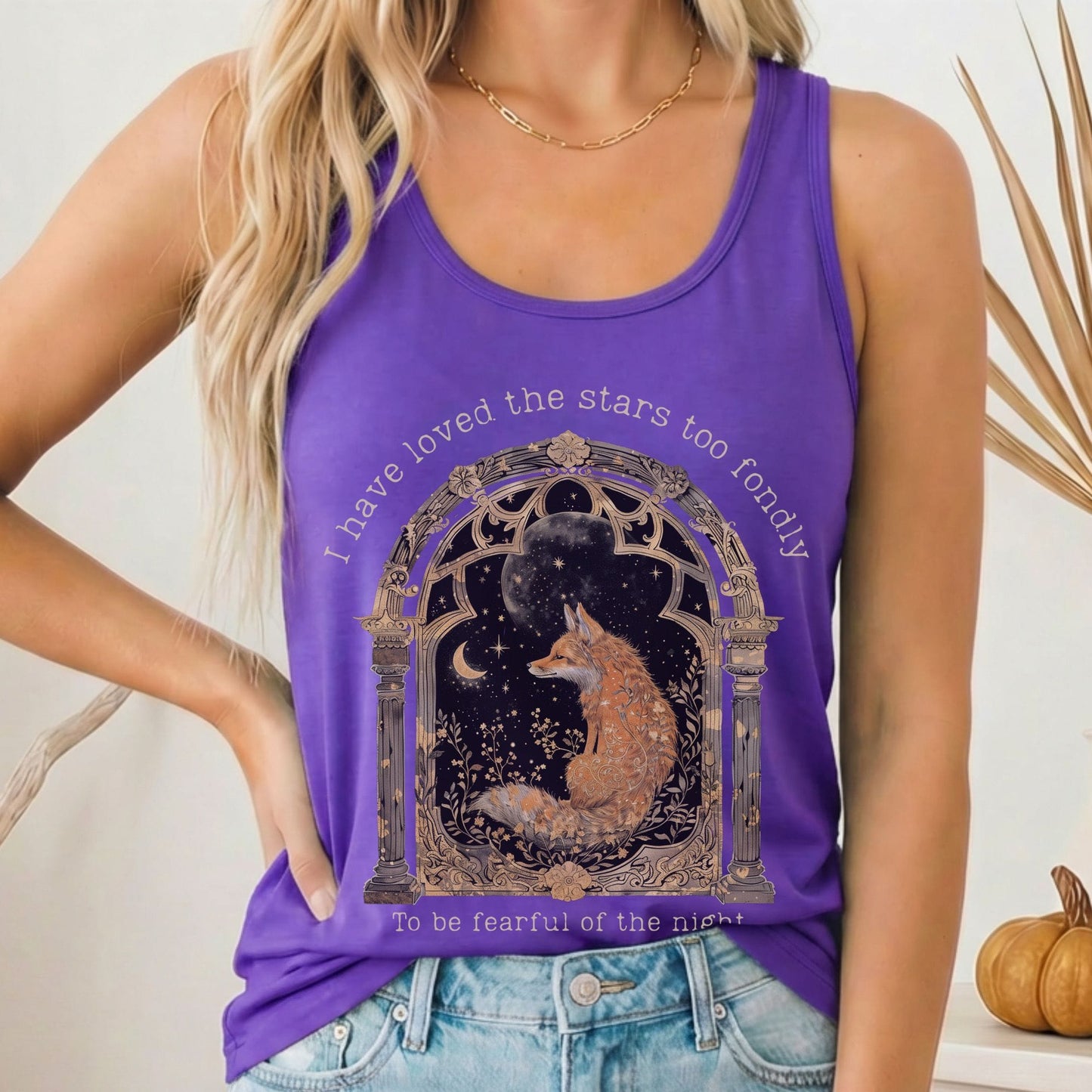 Tank Top Solid Purple Rush / XS I Have Loved the Stars Too Fondly Women's Lightweight Racerback Tank Top The Mystic Eden