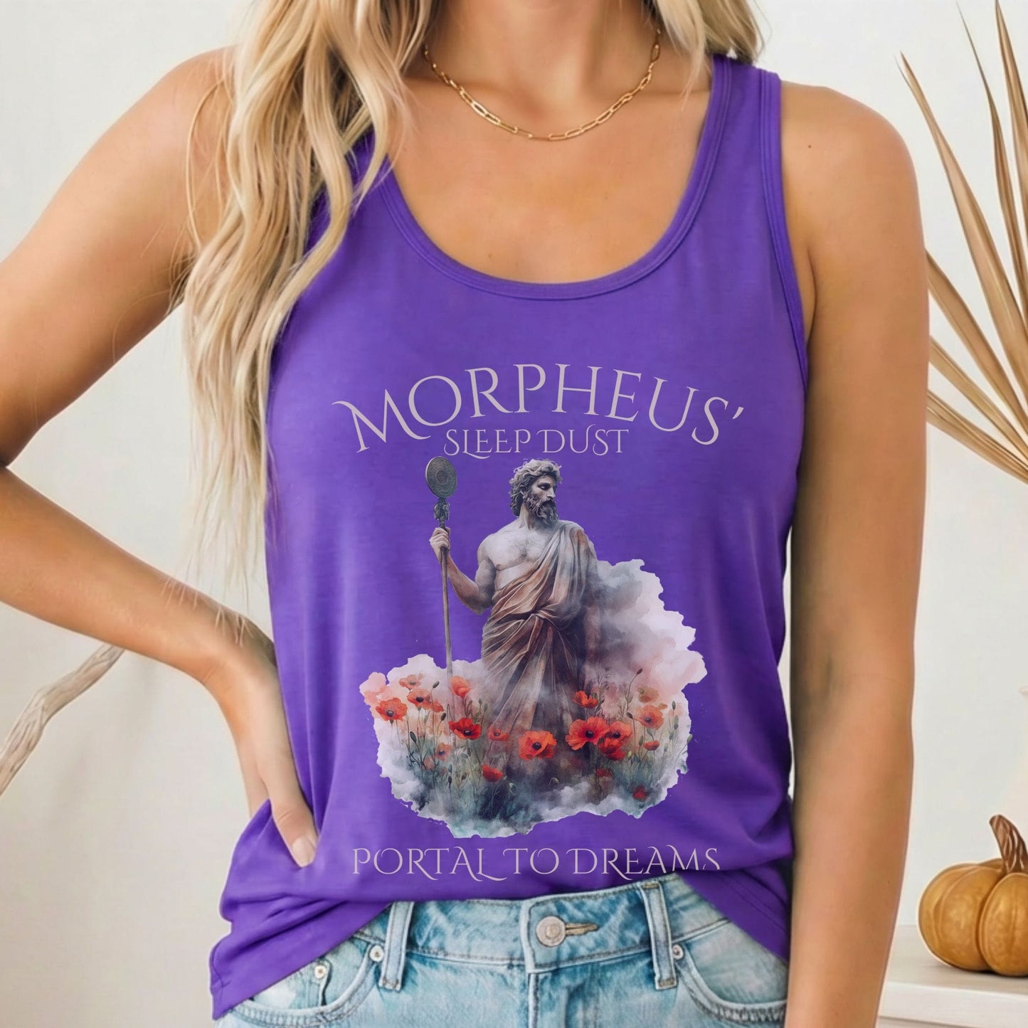 Tank Top Solid Purple Rush / XS Morpheus' Sleep Dust Portal to Dreams Mythology Women's Racerback Tank Top The Mystic Eden