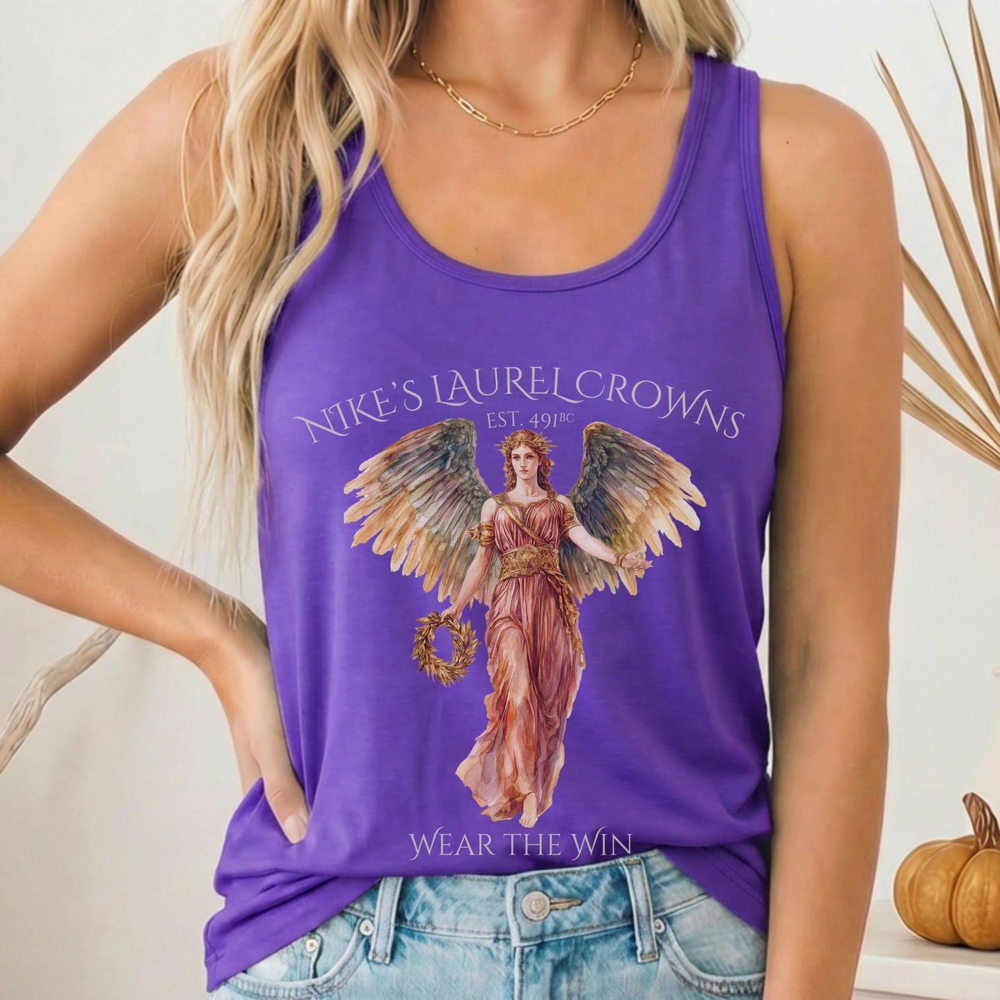Tank Top Solid Purple Rush / XS Nike's Laurel Crowns Women's Racerback Tank Top The Mystic Eden