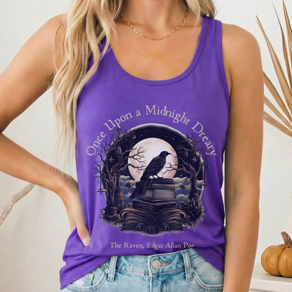 Tank Top Solid Purple Rush / XS Once Upon a Midnight Dreary Poe Women's Racerback Tank Top The Mystic Eden