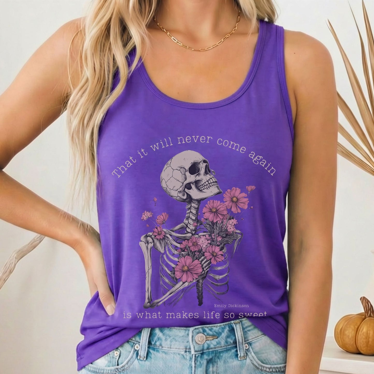 Tank Top Solid Purple Rush / XS That It Will Never Come Again Emily Dickinson Women's Racerback Tank Top The Mystic Eden