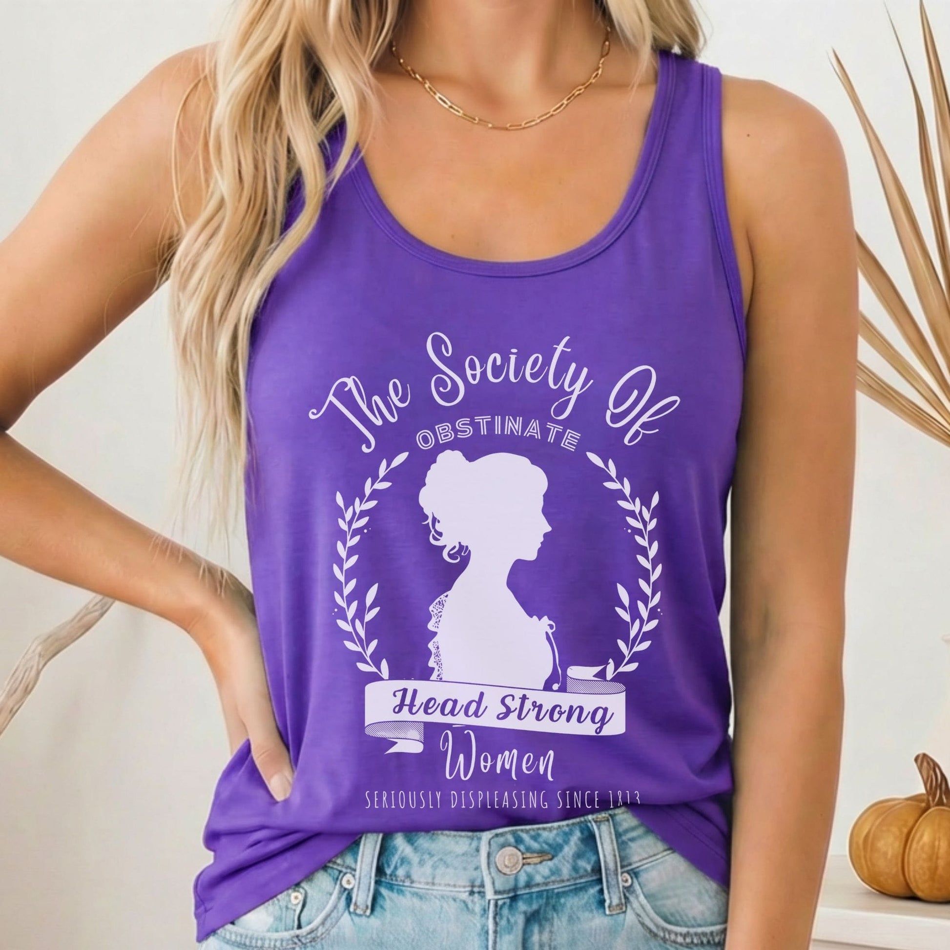 Tank Top Solid Purple Rush / XS The Society of Obstinate Head Strong Women Women's Racerback Tank Top The Mystic Eden
