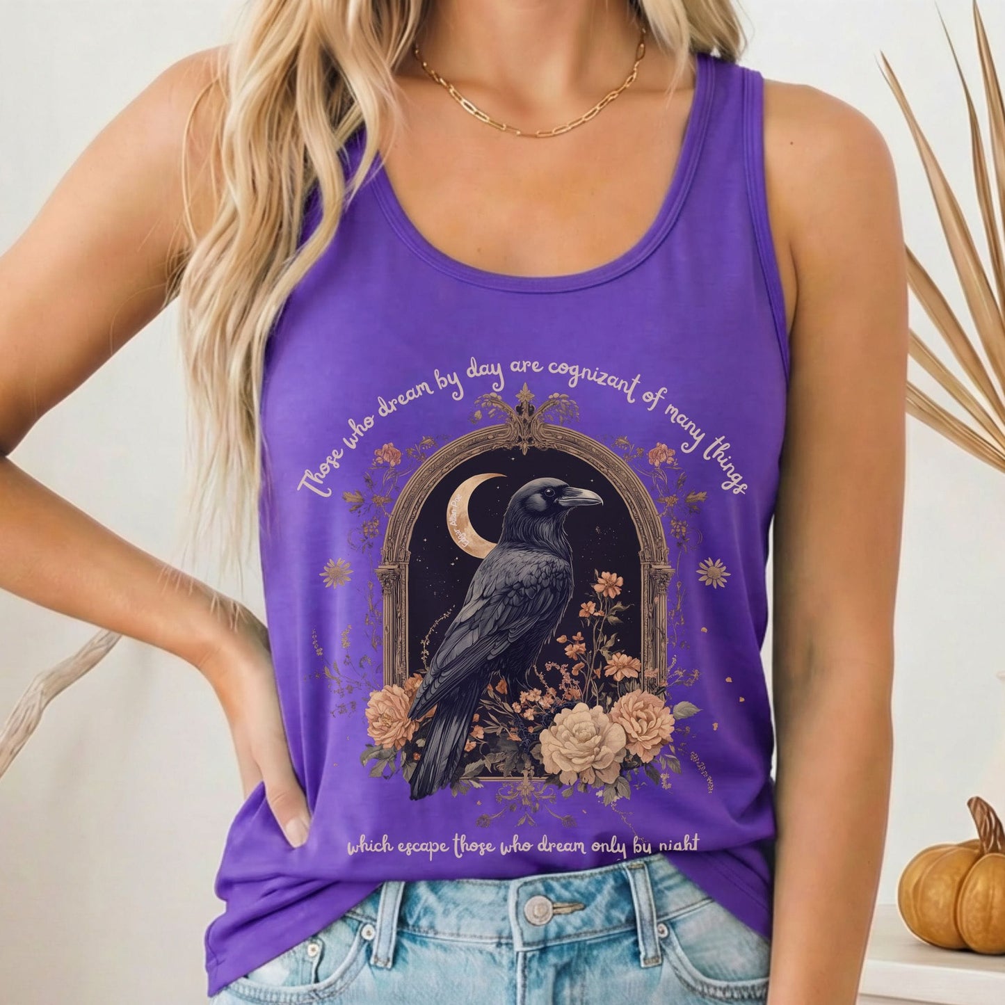 Tank Top Solid Purple Rush / XS Those Who Dream By Day Poe Women's Racerback Tank Top The Mystic Eden