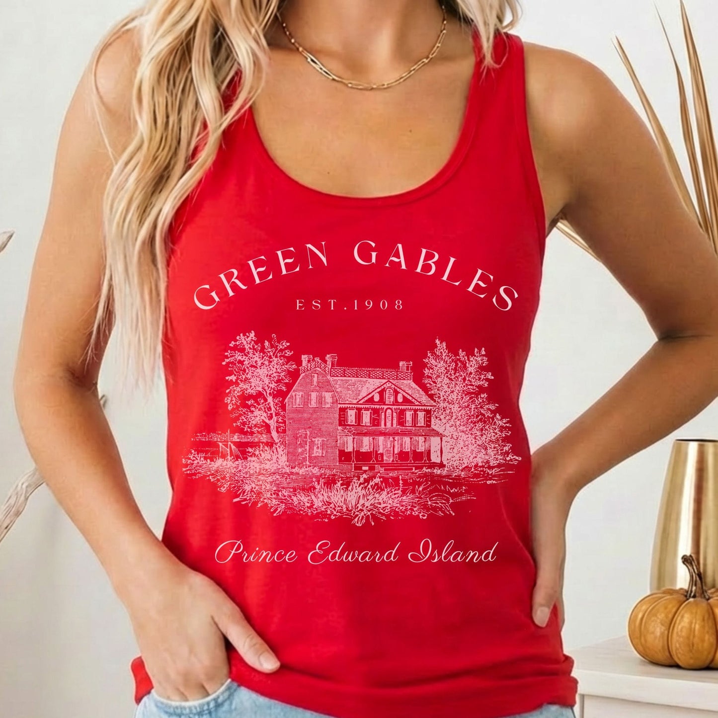 Tank Top Solid Red / XS Anne of Green Gables Women's Racerback Tank Top The Mystic Eden
