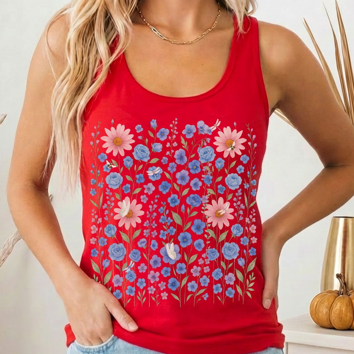 Tank Top Solid Red / XS Design 228 Tank Top The Mystic Eden