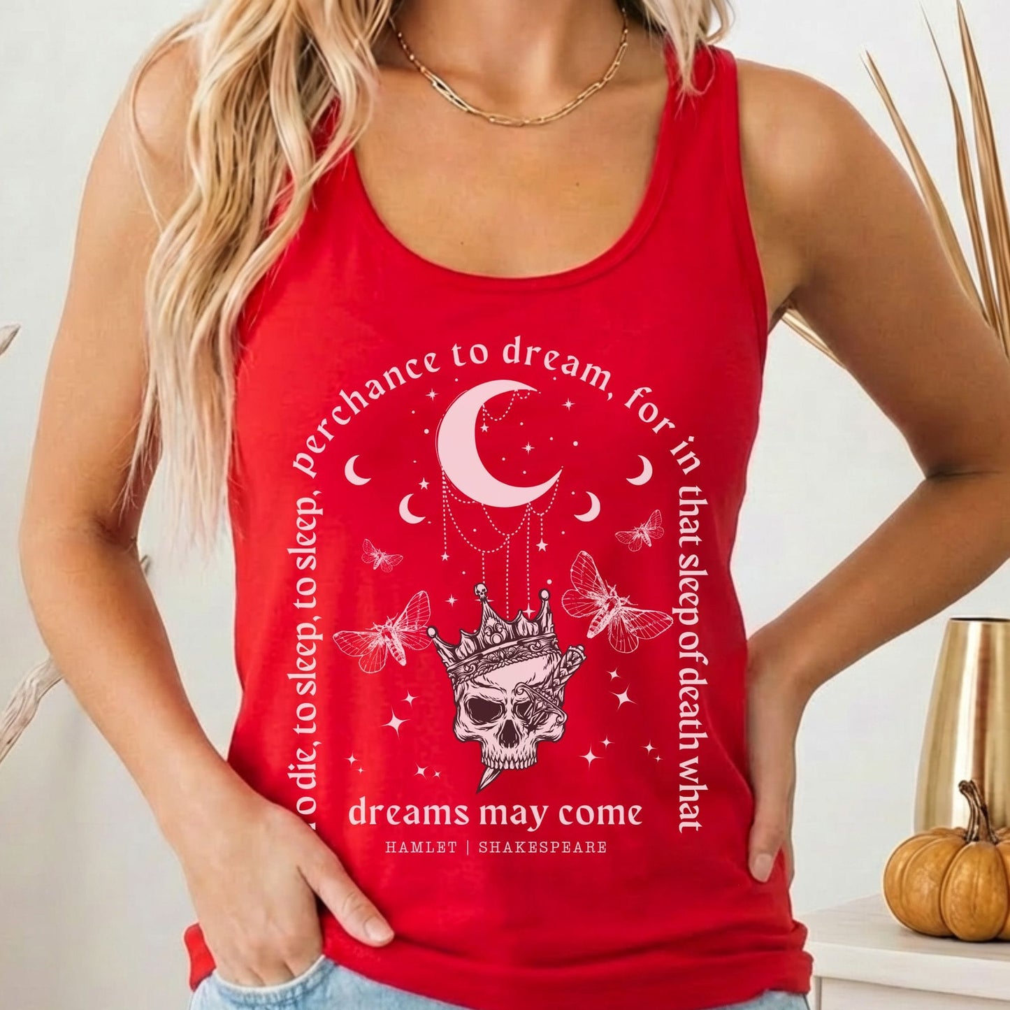 Tank Top Solid Red / XS Hamlet Shakespeare Women's Racerback Tank Top The Mystic Eden