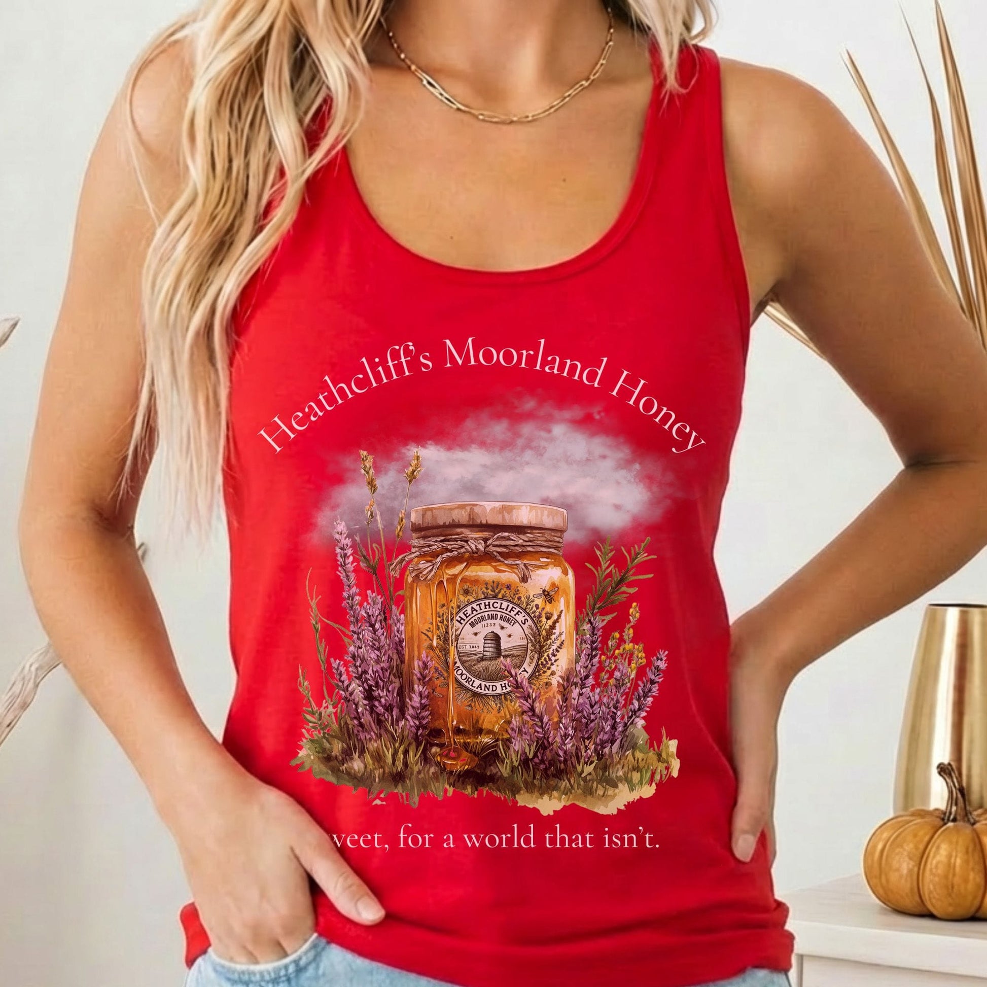 Tank Top Solid Red / XS Heathcliff's Moorland Honey Women's Racerback Tank Top The Mystic Eden