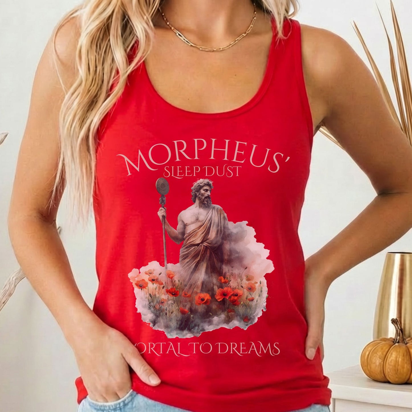 Tank Top Solid Red / XS Morpheus' Sleep Dust Portal to Dreams Mythology Women's Racerback Tank Top The Mystic Eden