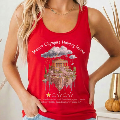 Tank Top Solid Red / XS Mount Olympus Holiday Home Women's Racerback Tank Top The Mystic Eden