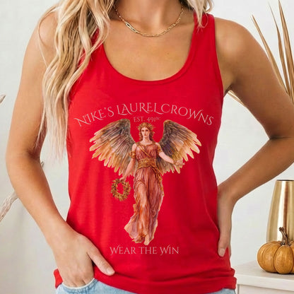 Tank Top Solid Red / XS Nike's Laurel Crowns Women's Racerback Tank Top The Mystic Eden