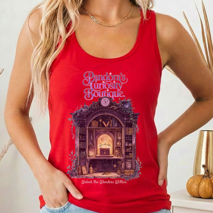 Tank Top Solid Red / XS Pandora's Curiosity Boutique Women's Racerback Tank Top The Mystic Eden