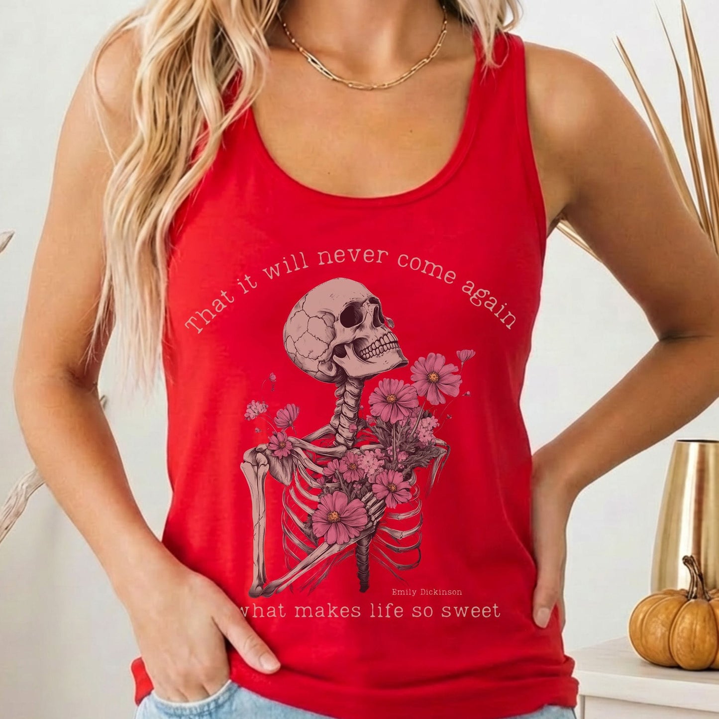 Tank Top Solid Red / XS That It Will Never Come Again Emily Dickinson Women's Racerback Tank Top The Mystic Eden