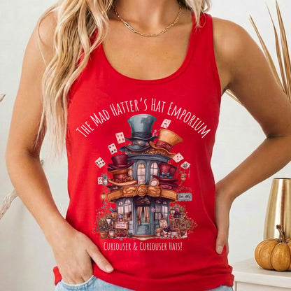 Tank Top Solid Red / XS The Mad Hatter's Hat Emporium Women's Racerback Tank Top The Mystic Eden