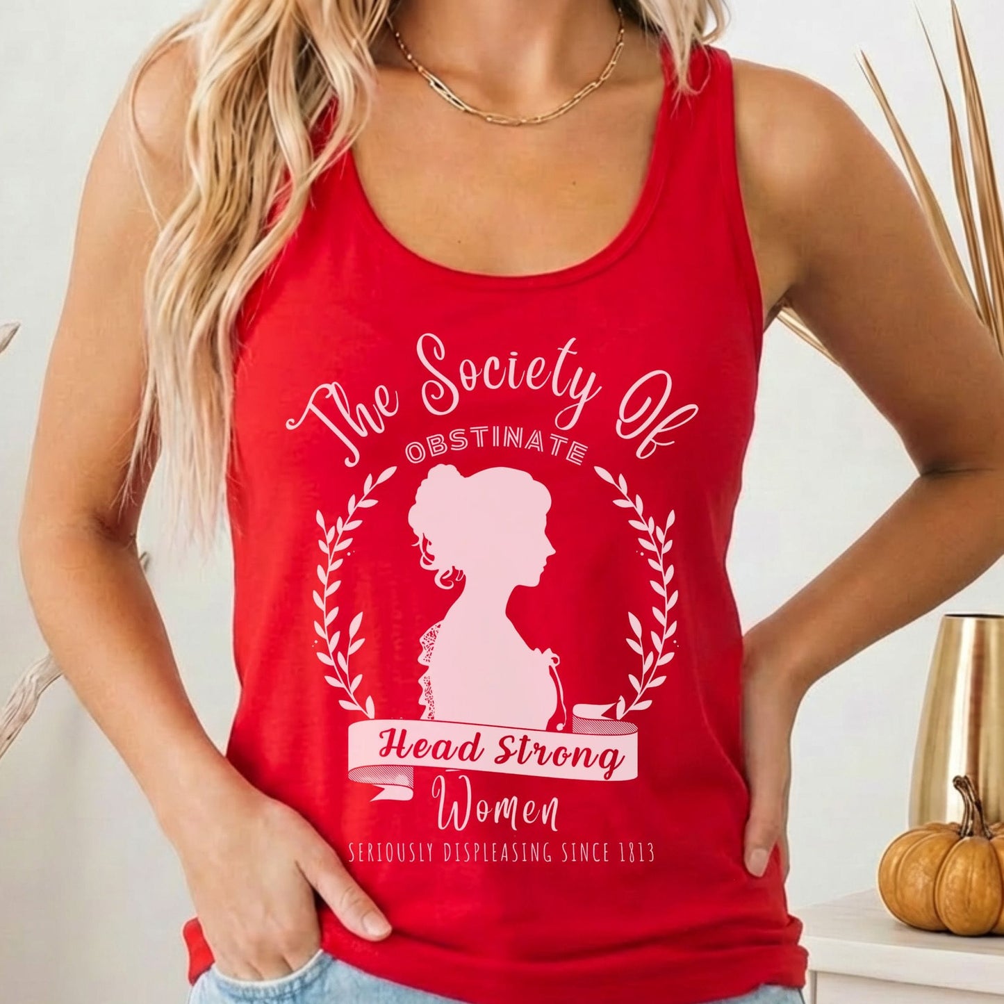 Tank Top Solid Red / XS The Society of Obstinate Head Strong Women Women's Racerback Tank Top The Mystic Eden